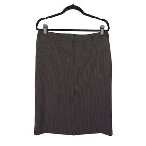 GAP Pinstripe Pencil Skirt Black White Stripe Print Career Stretch Skirt 12 NWT